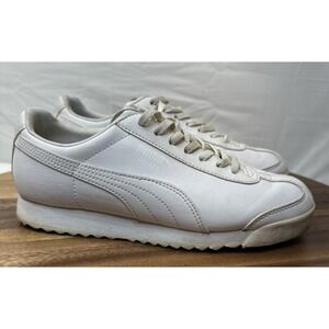 Puma Roma Sneakers White On White 5 1/2 Lace Up  Womens Casual Shoes‎ 354259 14